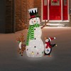 Northlight 3D LED Lighted Snowman and Penguin Outdoor Christmas Decoration - 48" - Warm White - 2 of 4