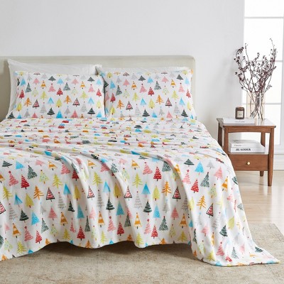 Printed Velvet Plush Fleece Sheet Set - Great Bay Home