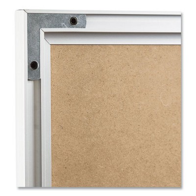 White Melamine Dry Erase Board with Silver Aluminum Frame, 24" x 18"