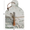 Storied Home Marble and Wood Cutting Board with Knife, Natural and Green - 2 of 4