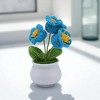 Unique Bargains Artificial Plants Hand-Knit Lily of the Valley DIY Pot Yarn 1.97"x1.97"x5.51" 1 Pcs - 2 of 4