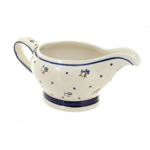 Bruntmor 20 Oz Ceramic Gravy Boat With Tray, Blue : Target