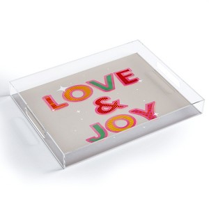 Showmemars LOVE JOY Festive Letters Acrylic Tray -Deny Designs - 1 of 4