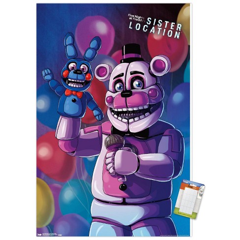 Trends International Five Nights at Freddy's Movie - Teaser One Sheet  Unframed Wall Poster Print White Mounts Bundle 22.375 x 34