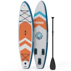 11ft Inflatable Stand-Up Paddle Board with Camera Mount, Non-Slip Deck & Kayak Seat D-Rings - 350lb Capacity - 1 of 4