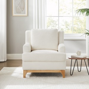 VANOMi 31.5'' Boucle Accent Chair with Rubber Wood Base - 1 of 4