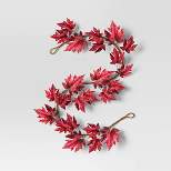 Mini Maple Leaf Garland Red - Threshold™