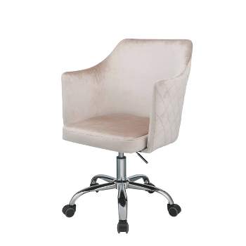 Cosgair Office Chair Champagne Velvet/Chrome - Acme Furniture