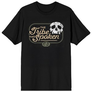 Survivor The Tribe Has Spoken Skull Adult Black Crew Neck Short Sleeve Tee - 1 of 3