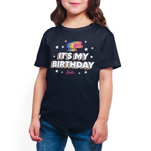 Girls' - Barbie - It's My Birthday Short Sleeve Graphic T-Shirt - 1 of 4
