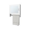 Pine Medicine Cabinet in Melamine With a Towel Bar And Included Mirror, White - 3 of 4