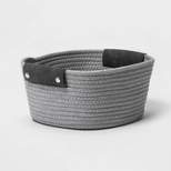 11" Small Coiled Rope Basket Gray - Brightroom™