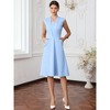 INSPIRE CHIC Women's 2026 Summer Square Neck Cap Sleeve Pockets Office Work A-Line Midi Dresses - 4 of 4
