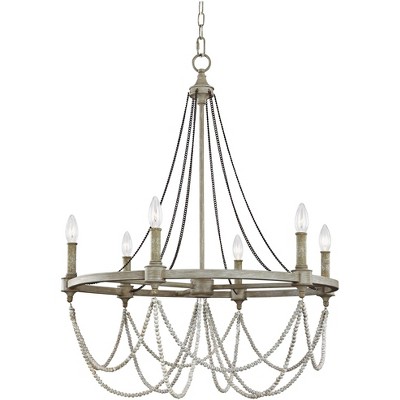 Generation Lighting Beverly 28" Wide Washed Oak 6-Light Chandelier