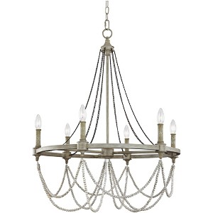 Generation Lighting Beverly 28" Wide Washed Oak 6-Light Chandelier - 1 of 2