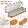 Unique Bargains Portable Rectangular Pen Makeup Brushes Metal Hinged Tins Box 3 Pcs - 3 of 4