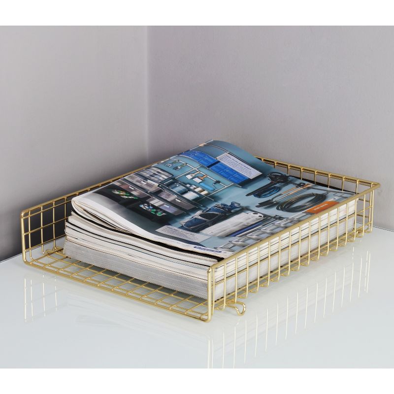 Grid Wire Letter Tray Gold - Threshold&#8482;, 4 of 6