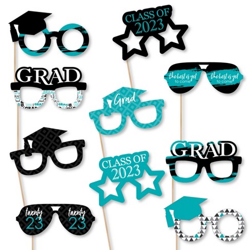 Big Dot Of Happiness 2024 Hello College Graduation Glasses - Paper Card  Stock Party Photo Booth Props Kit - 10 Count : Target