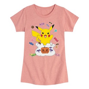 Girls' - Pokémon - Gotta Eat Em All Fitted Short Sleeve Graphic T-Shirt - 1 of 4