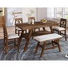 6 PCS Counter Height Dining Set, Dining Table with Storage Shelf, Upholstered Chair and Bench with Rubberwood Frame and Cushion-Coolbibila - 2 of 4