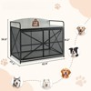 DSVIMOY Large Dog Crate Furniture for Large Medium Dog, Farmhouse Wooden Dog Kennel Indoor End Table, Gray, 42.8"*27.3"*36.6" - 3 of 4