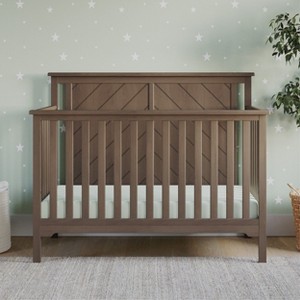 Child Craft Hampton Flat 4-in-1 Convertible Crib, Converts to Day Bed, Toddler & Full Size Bed, 3 Mattress Positions, Baby Safe Finish (Dusty Heather) - 1 of 4