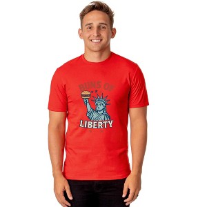 Men's Buns of Liberty Statue of Liberty Patriotic Funny T-Shirt - 1 of 4