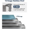 Drop In Kitchen Sink,Stainless Steel Kitchen Single Bowl Sinks, Modern Top Mount 16 Gauge Workstation Sink- with Pull-Down Faucet for Bar - 4 of 4
