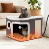 GOTGELIF Heated Cat House Non-Slip Cat Bed with 9 Temperature Settings, Scratching Board & Cotton Cave, Indoor Use for Cats - 3 of 4