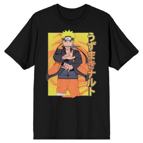 Naruto Uzumaki Shippuden Men's Crunchyroll Anime T-Shirt Black