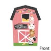 Big Dot of Happiness Girl Farm Animals - Shaped Fill-In Invitations Pink Barnyard Baby Shower or Birthday Party Invitation Cards with Envelopes 12 Ct - 3 of 4