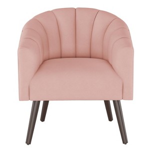 Modern Barrel Chair in Linen Blush Pink - Project 62