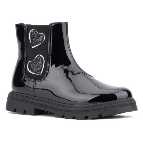 Olivia Miller Girl s Only Love Ankle Boots 2 BLACK