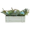 Northlight Fall Harvest Foliage and Pumpkins In Wooden Planter - 18" - Blue - image 4 of 4