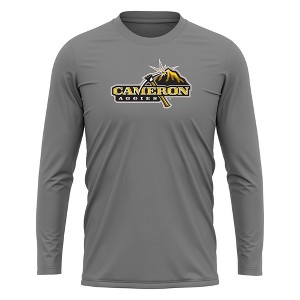 Cameron University Adult Sport Long Sleeve Shirt Primary Logo, Athletic Heather - 1 of 4