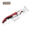 Unique Bargains Double Hinged Wine Bottle Openers with Foil Cutter 5" 10 Pcs - 2 of 4