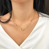 Turandoss Necklaces for Women - 14K Gold Plated Moon Paperclip Chain Necklaces for Women Jewelry Gifts, Gold - 4 of 4