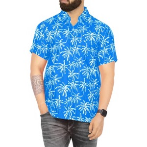 LA LEELA Mens Hawaiian Short Sleeve Button Down Shirt Men's Party Shirts Casual Vacation Summer Tropical Island Shirts for Men Funny - 1 of 4