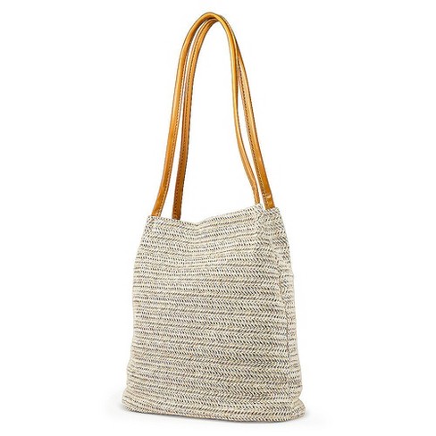 Womens Straw Beach Bag Woven Crossbody Shoulder Bags Top Handle Satchel Handbag Purse for Summer