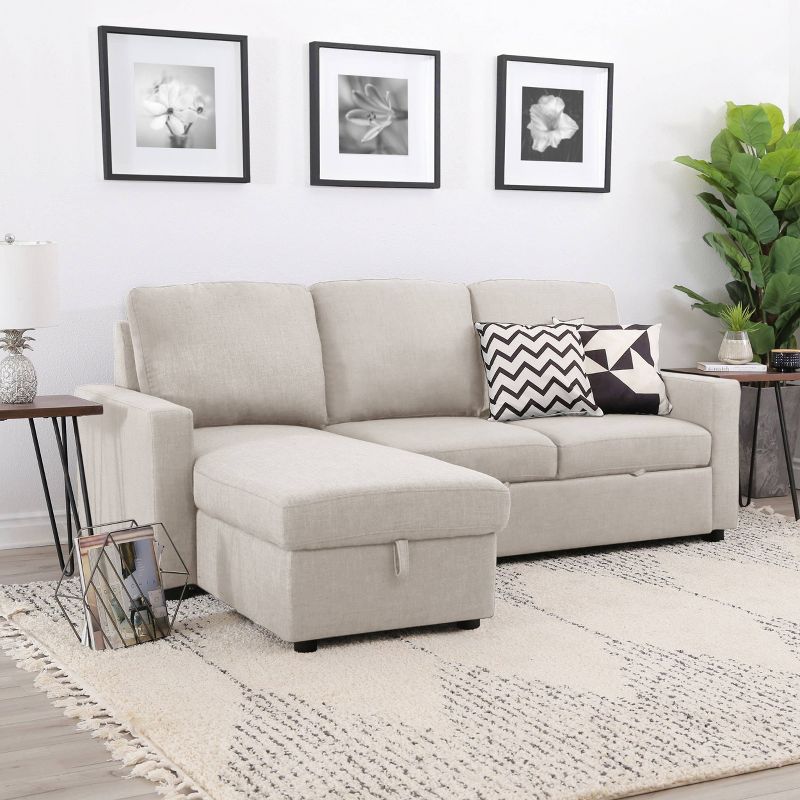 William Storage Sofa Bed Sectional Sand - Abbyson Living, 3 of 13