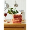 Design Imports  Terry Waffle Solid Dishtowel Set 4 Piece, 15X26", Spice - 4 of 4