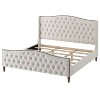 Dietrich Tufted Upholstered Bed with Headboard and Footboard | ARTFUL LIVING DESIGN-KING-IVORY - 3 of 4