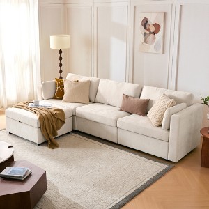 Dyonery Oversized Modular Sectional Sofa, Large L Shaped Sleeper Couch for Living Room, Convertible Modular Sofa Couch with Storage Ottoman - 1 of 4
