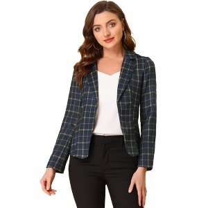INSPIRE CHIC Women's Notched Lapel Open Front Business Casual Blazer - 1 of 4