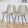 Sapphtopaz Modern Simple Dining Chairs Set of 4, Faux Leather Kitchen Chairs with Curved Widened Cushion for Dining Room, Kitchen - 3 of 4