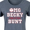 Women's - Instant Message - Omg Becky Look At That Bunt Graphic T-shirt Dress - 2 of 4