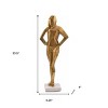HomeRoots 24" Gold And White Aluminum And Marble Woman Tabletop Sculpture - 3 of 4