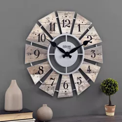 Numeral Windmill Wall Clock Brown - FirsTime