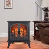 Syemin Indoor Fireplaces Small Electric Fireplace Heater 24" Fireplace Stove with 3D Flame Effect Freestanding Space Heaters, Black, 23.7"*12"*27.5" - 4 of 4