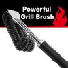 Aoibox Extra Strong BBQ Grill Brush and Scraper with Ergonomic Handle,Wire Bristles for Gas and Charcoal Grilling Grates,Triple Scrubber Cleaning Tool - 3 of 4
